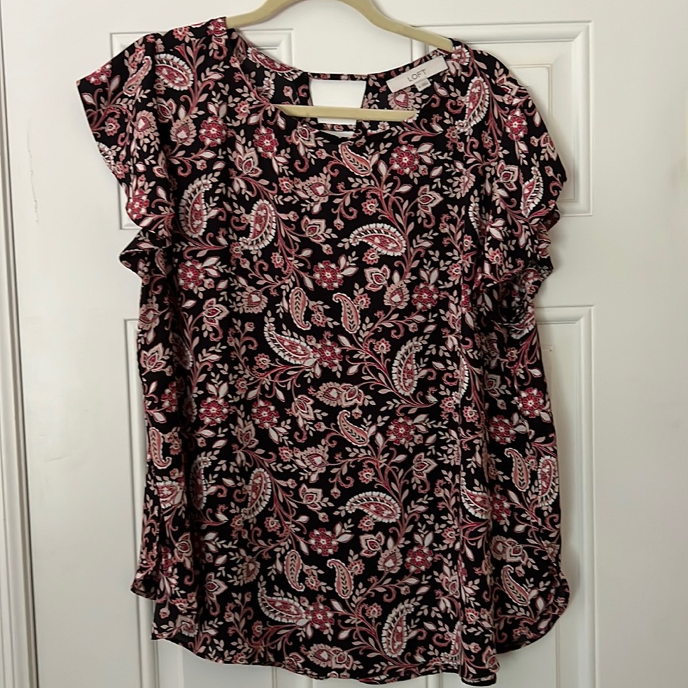 Loft print top- XL